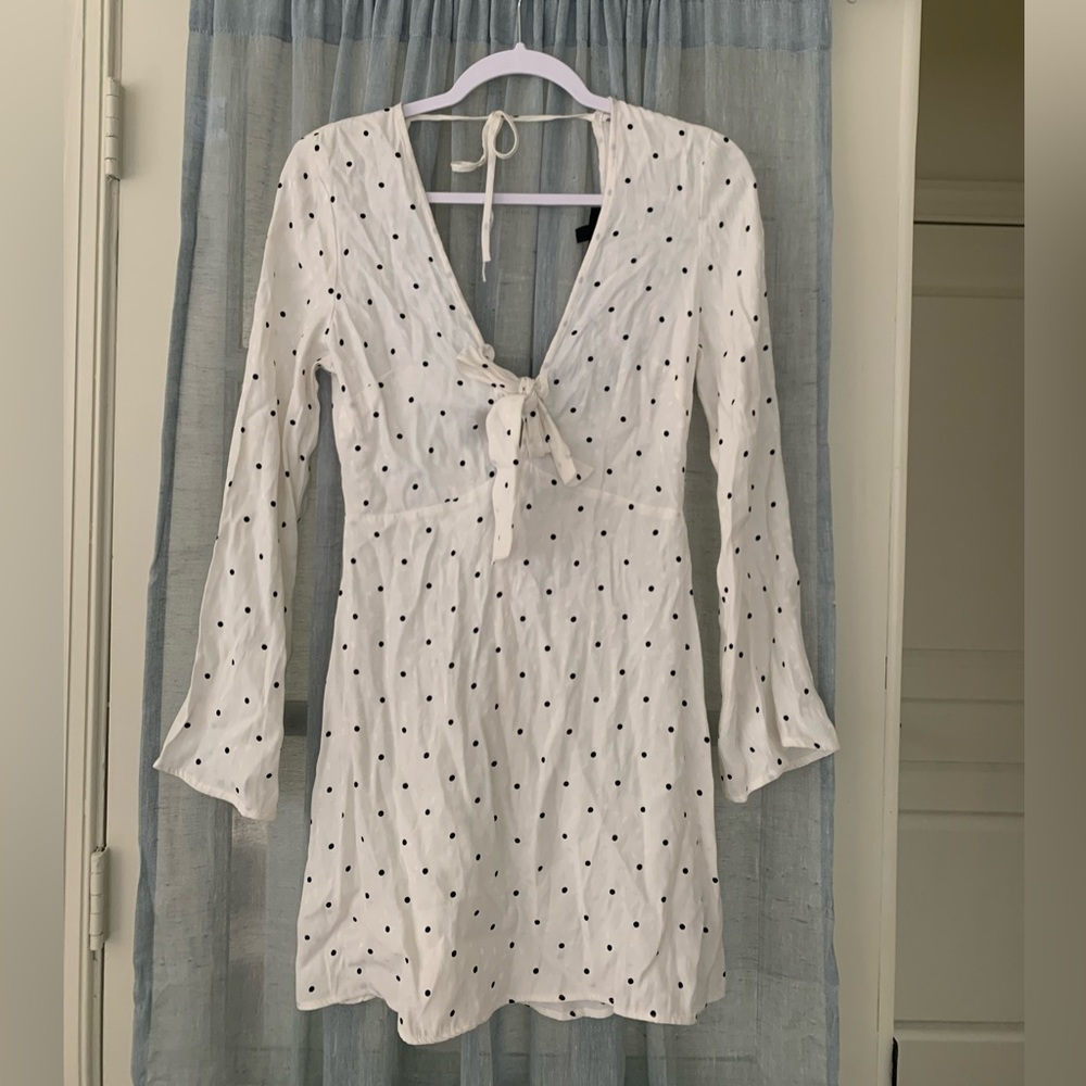Topshop Polka Dot Dress with Open Back